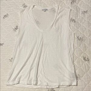 James Perse Classic White Tank Top